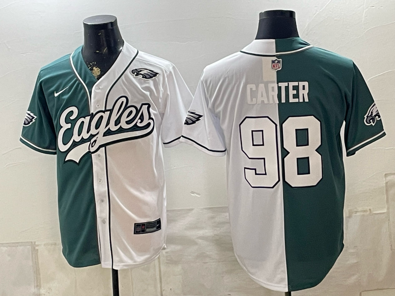 Men 2026 Philadelphia Eagles #98 Carter white Nike Limited NFL Jersey 081200->philadelphia eagles->NFL Jersey